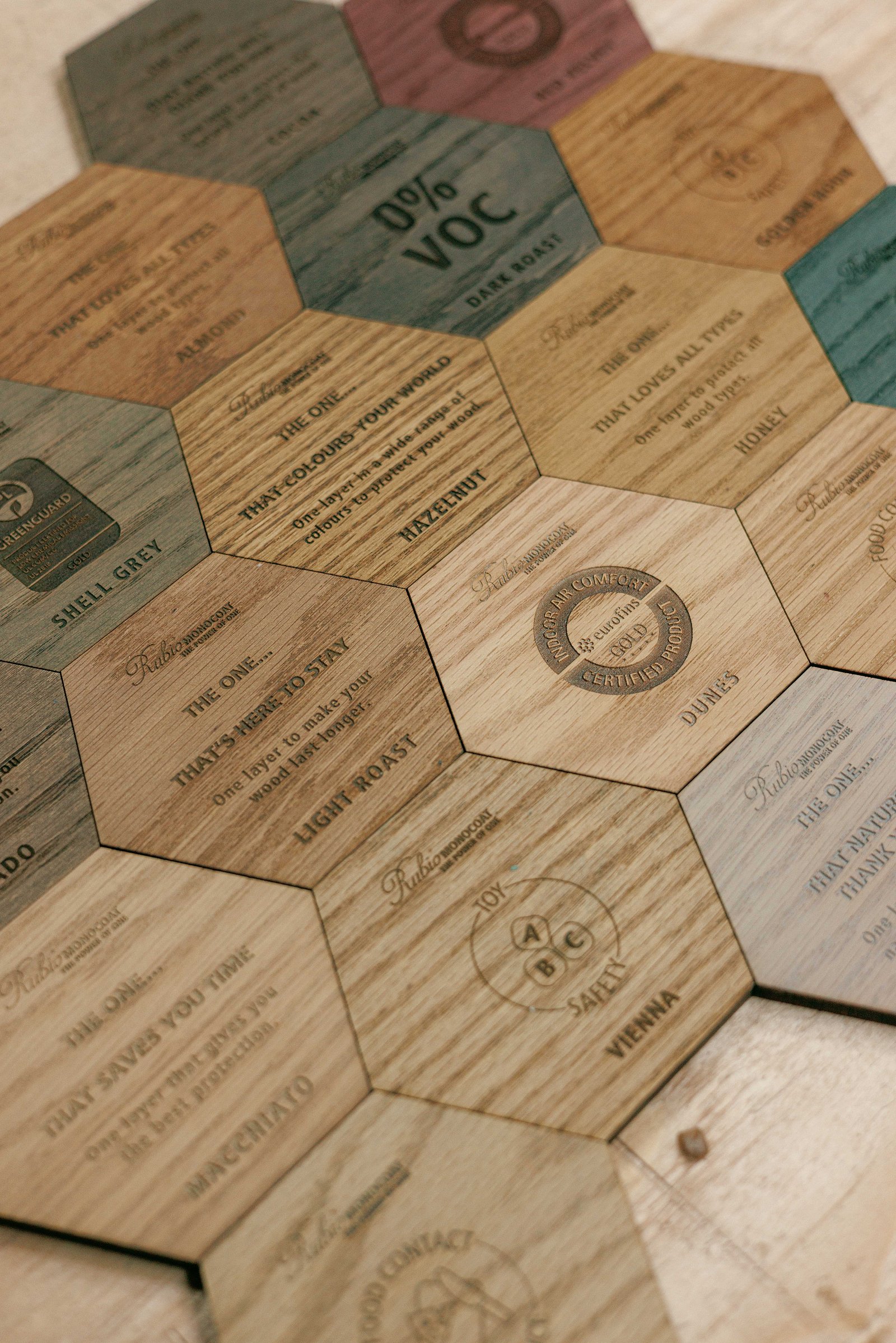 A close-up of intricate woodworking joinery