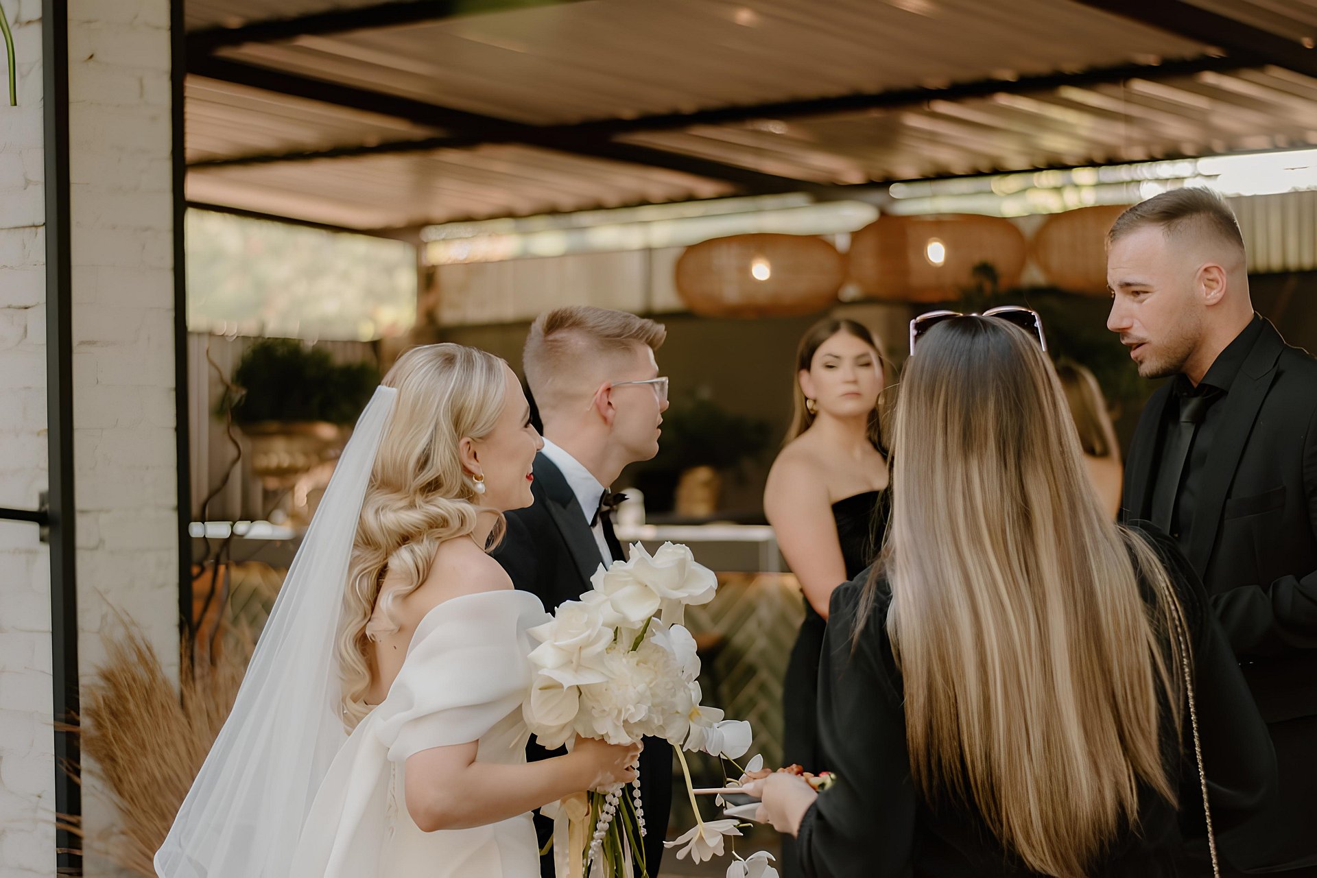 Wedding couple sharing a tender moment in Pretoria