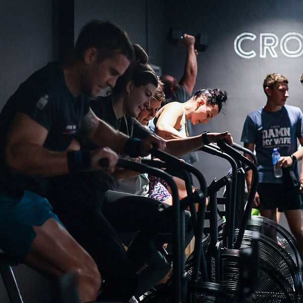 CrossFit Ari members sharing a laugh