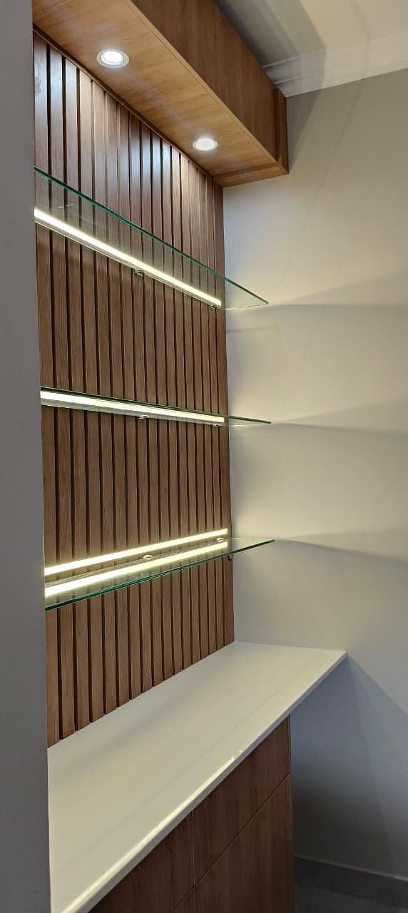 Custom architectural timber slat detailing by Revival Space